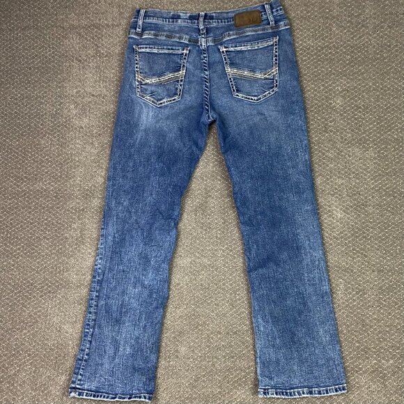 BKE Jake Bootleg Jeans Men's 36R Measures 34 x 30 Blue Stretch Denim Bootcut - Picture 3 of 14